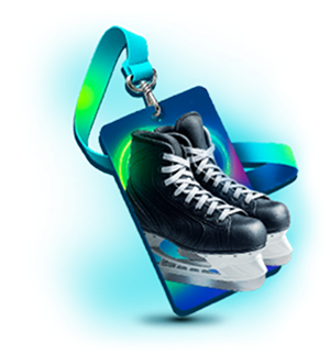 NHL 2026 - حذاء هوكي على شاشة هاتف