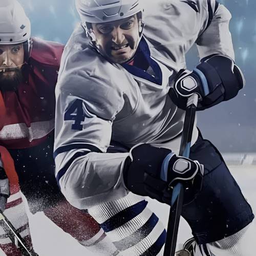 NHL 2026 — لاعبا هوكي يتصارعان على الجليد
