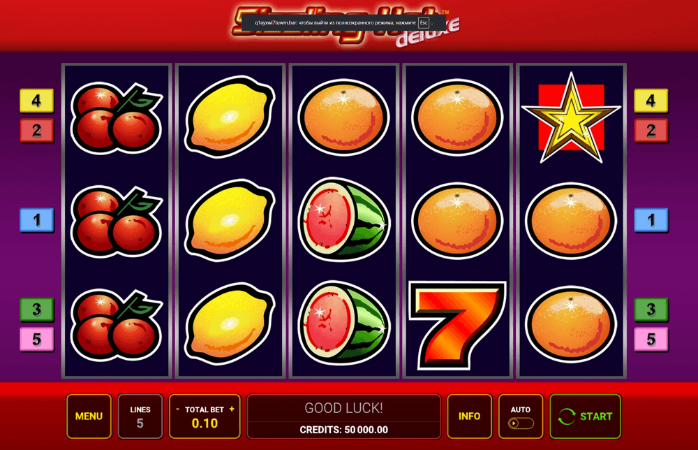 Sizzling Hot deluxe على 1xBet المغرب