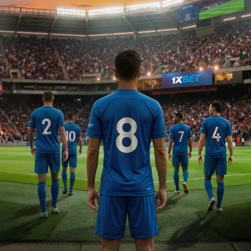 فريق كرة قدم من الخلف في ملعب ممتلئ — بطولة فرنسا. الدوري الأول 2026