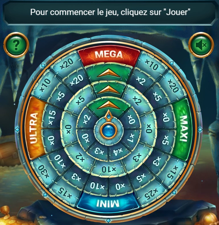 Jackpot Wheel : la roue avant le lancement