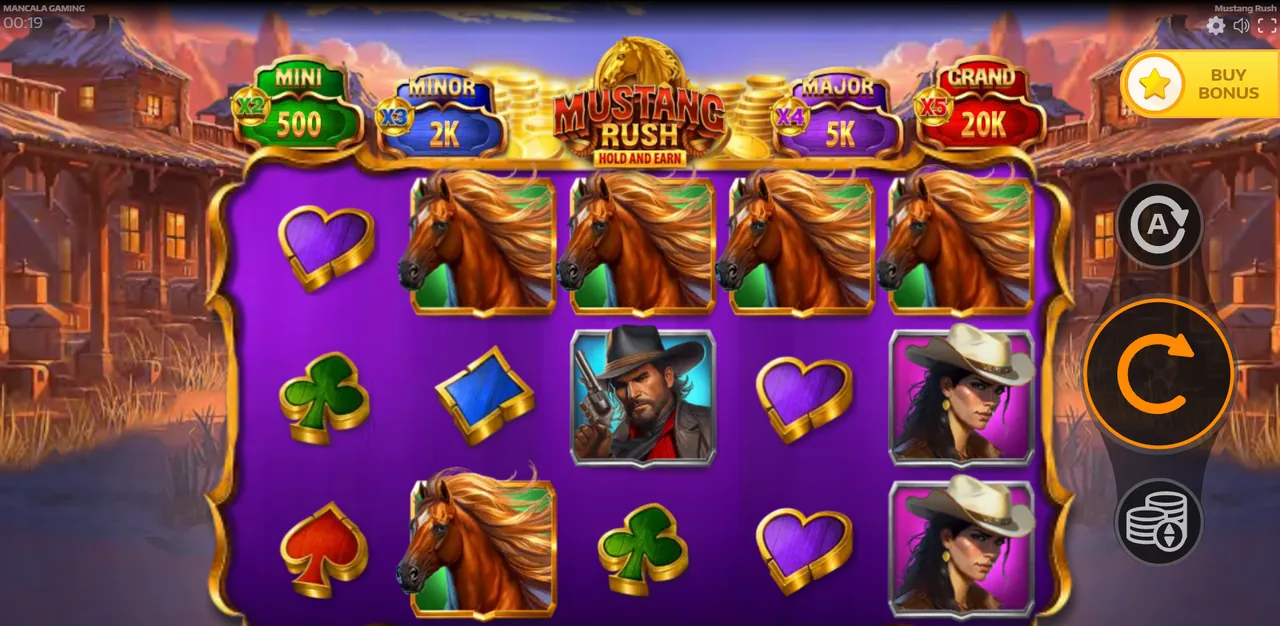 Mustang Rush - écran de jeu