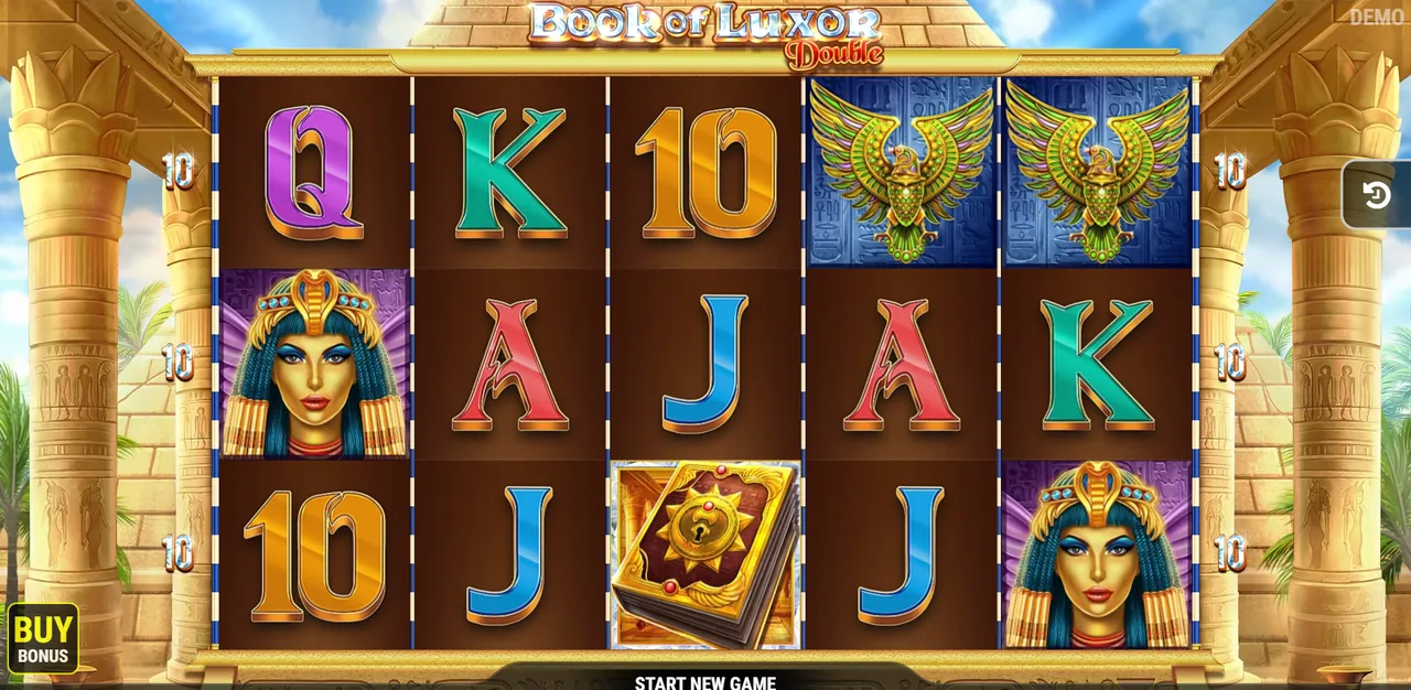 Book of Luxor Double - écran de jeu