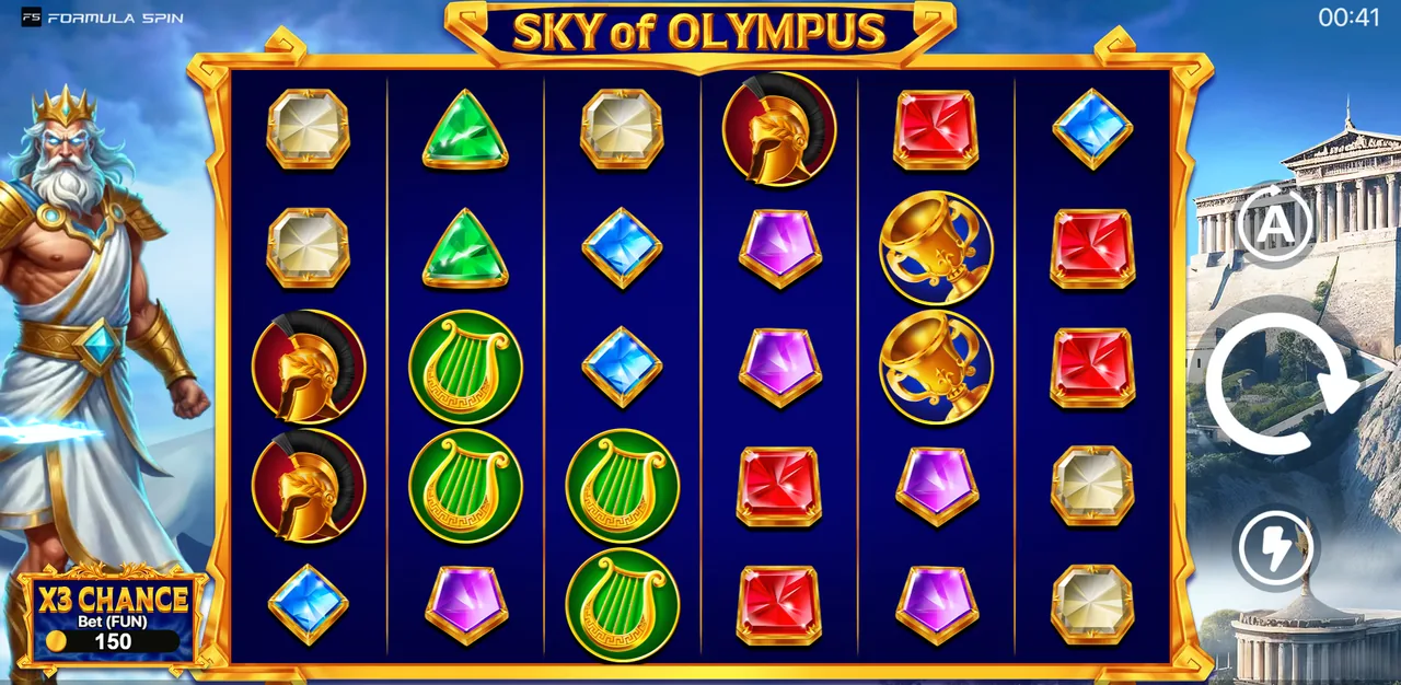 Sky Of Olympus - grille en cours de partie