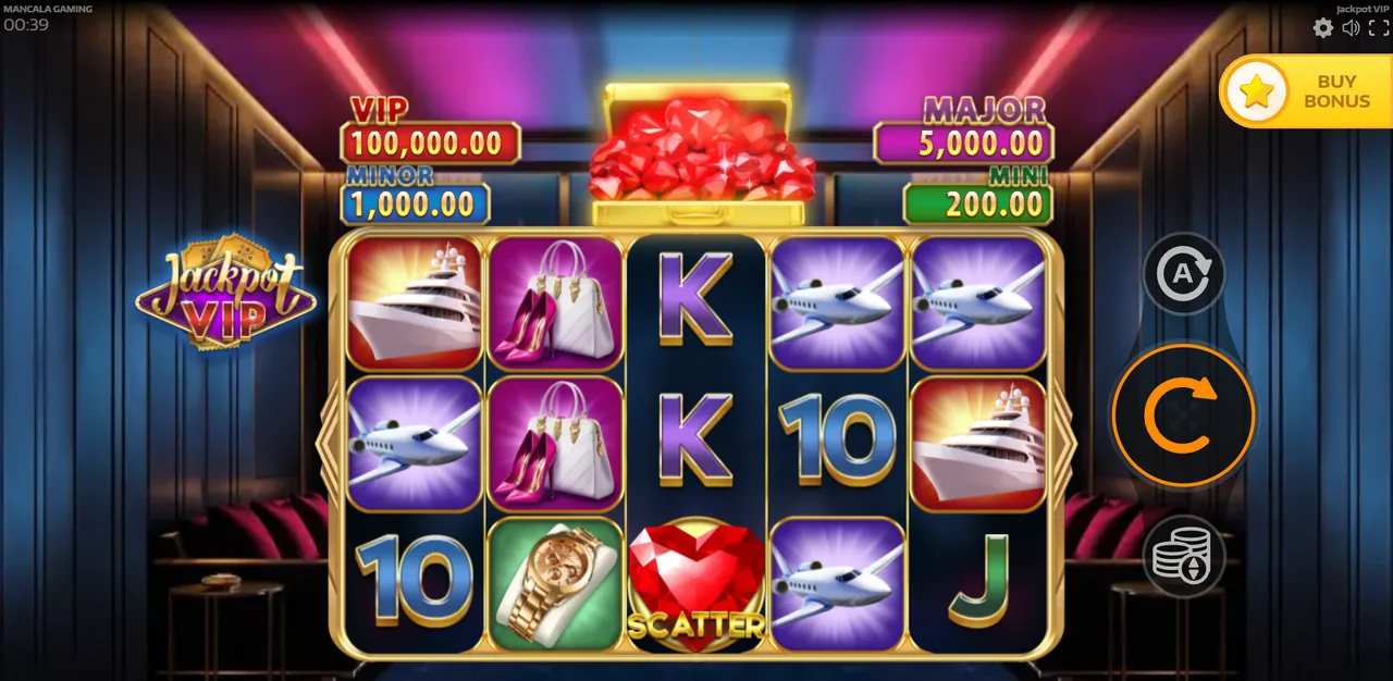 Jackpot VIP - rouleaux après un tour