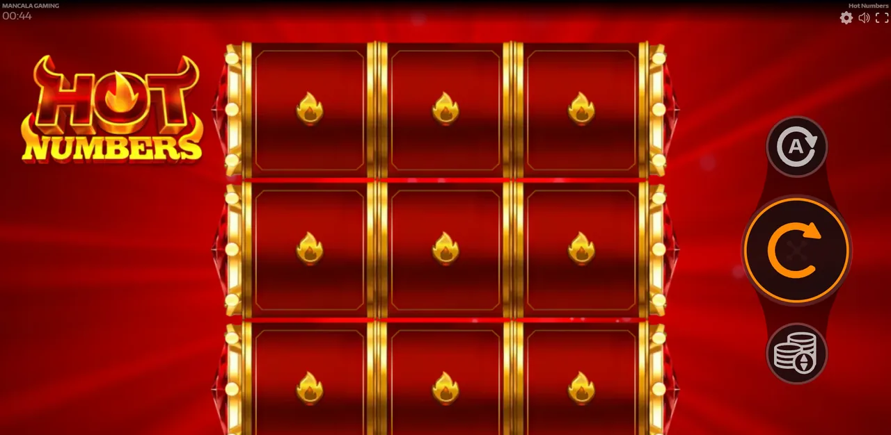 Hot Numbers - grille en cours de partie