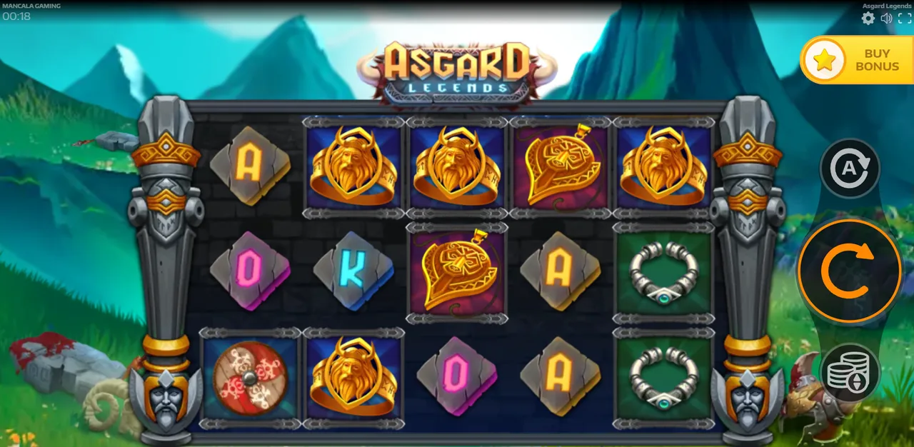 Asgard Legends - écran de jeu