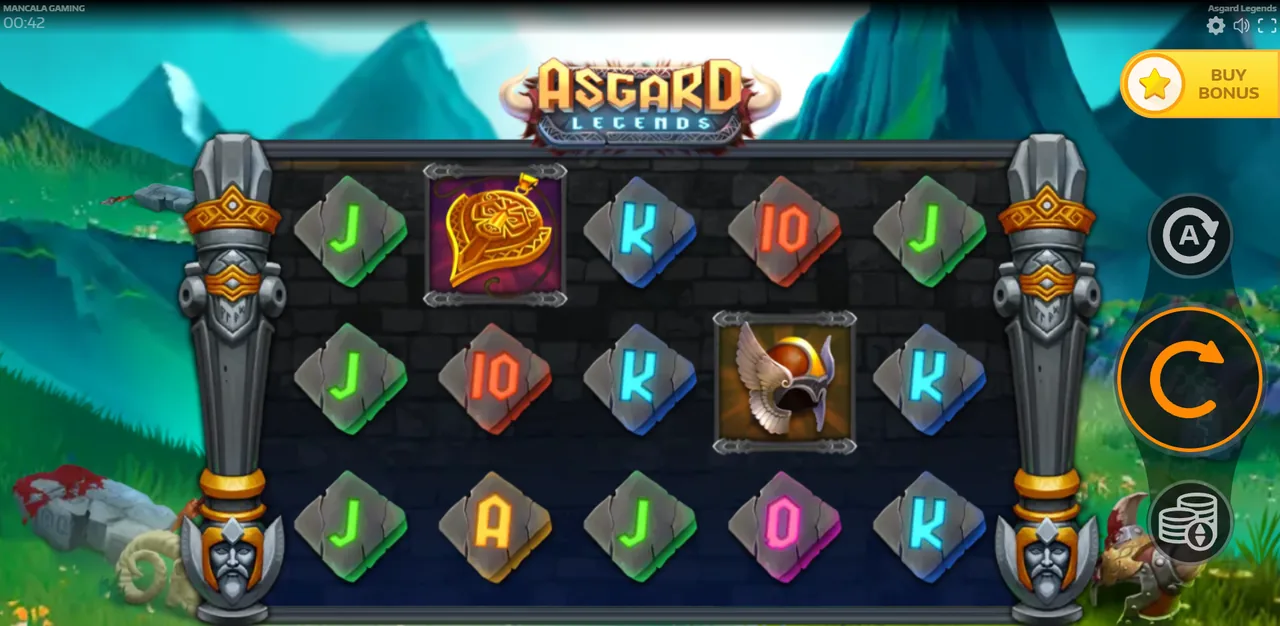 Asgard Legends - grille en cours de partie