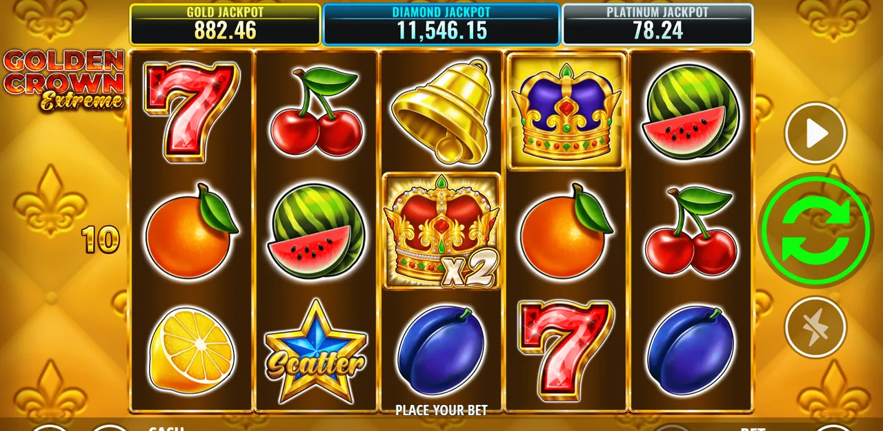 Golden Crown Extreme - écran de jeu