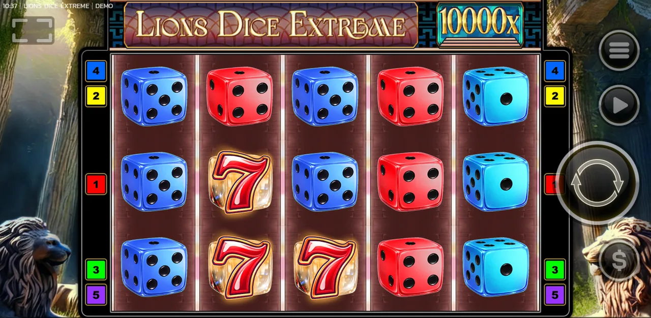Lions Dice Extreme - game screen