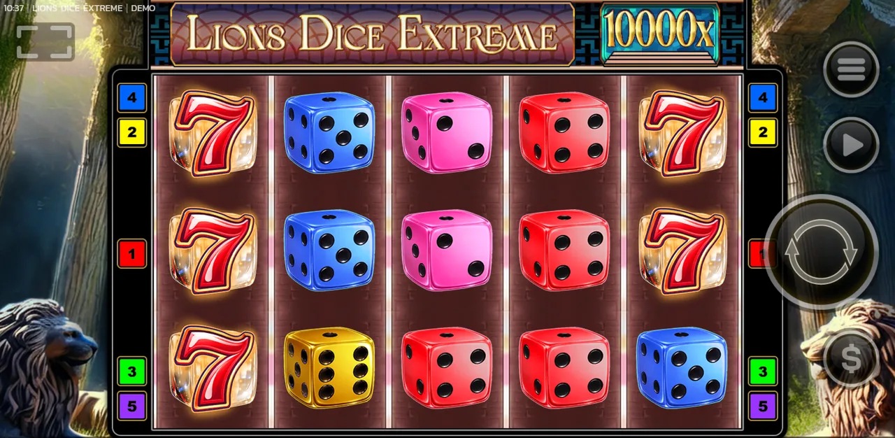 Lions Dice Extreme - grid during play