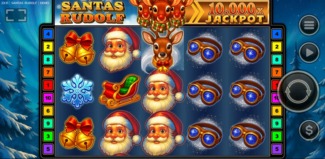Santas Rudolf - grille en cours de partie