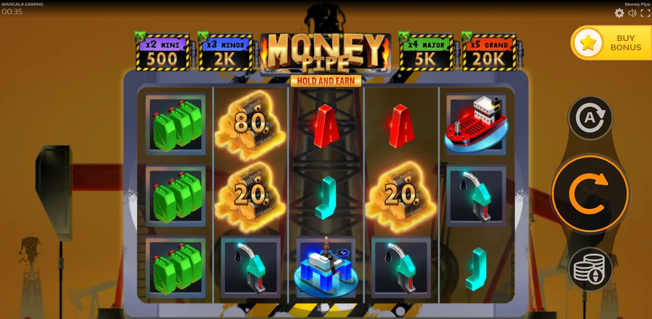Money Pipe - rouleaux après un tour