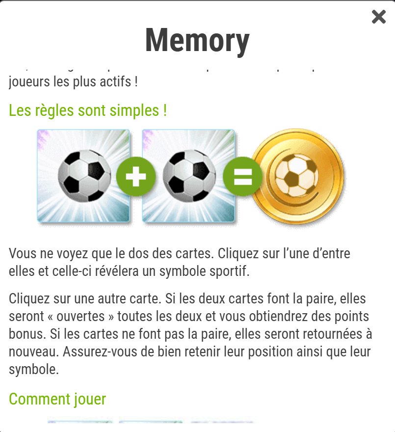 Memory: نافذة القواعد، كرتان متطابقتان تشكلان زوجًا