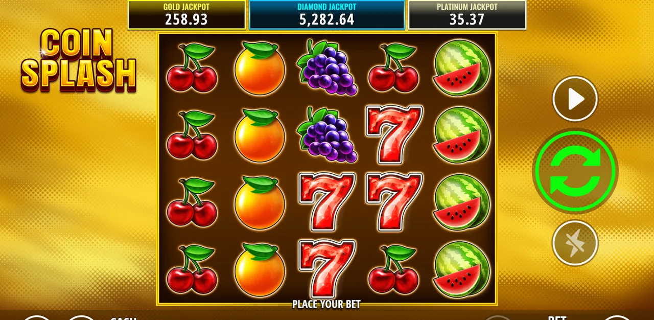 Coin Splash - écran de jeu