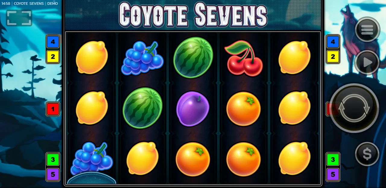 Coyote Sevens - grille en cours de partie