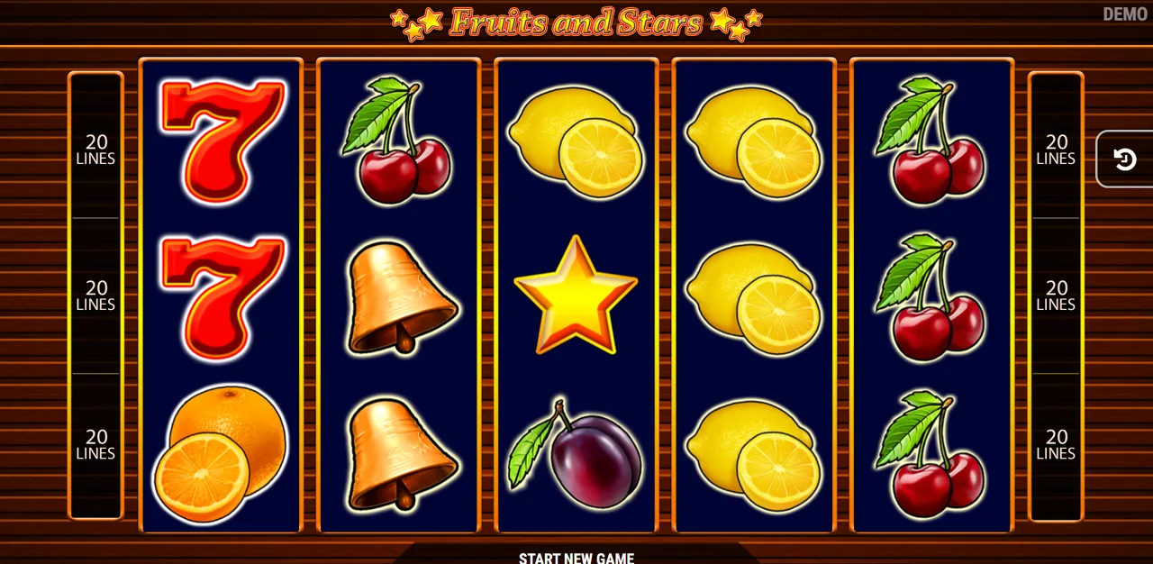 Fruits and Stars - grille en cours de partie