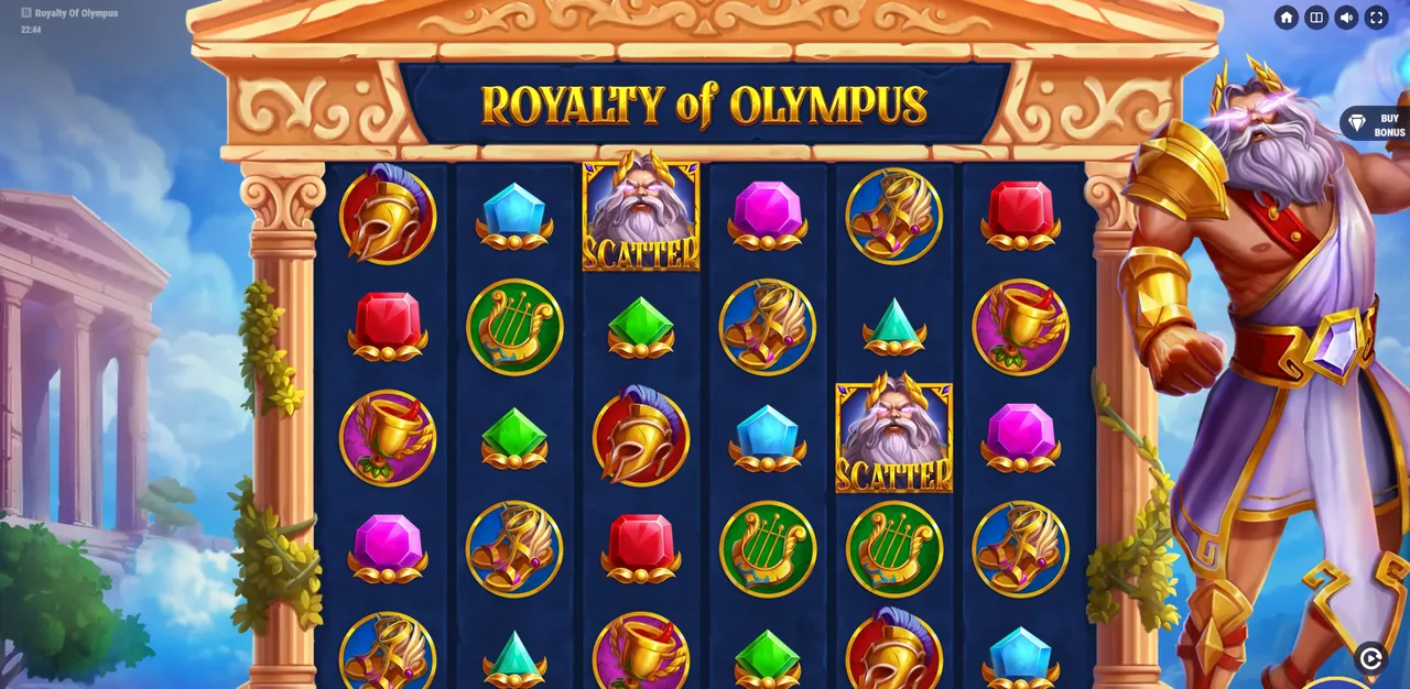Royalty of Olympus - شاشة اللعب
