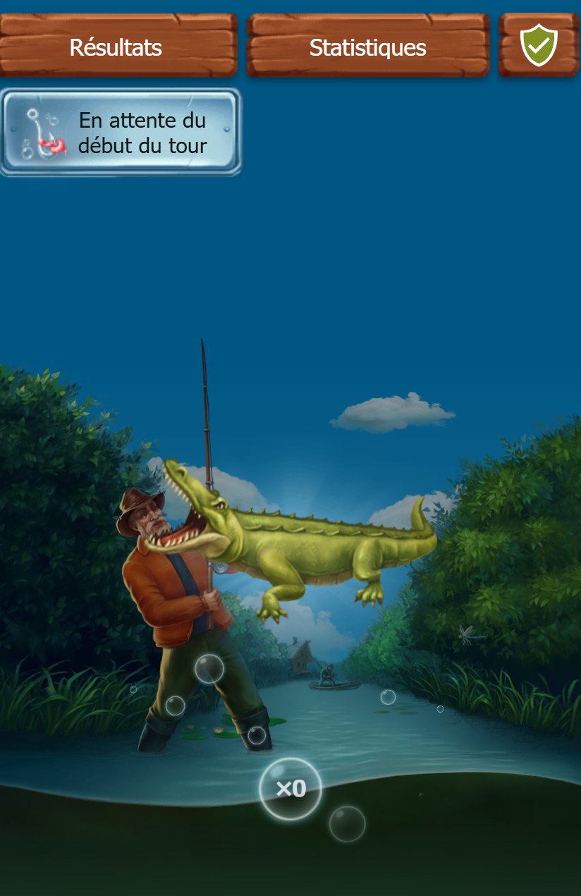 A crocodile on the end of the line