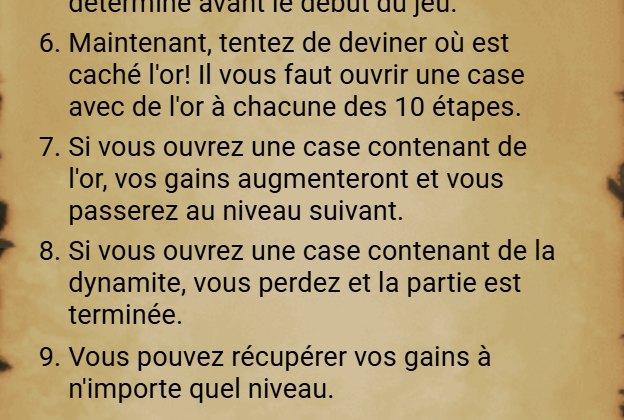 Rules extract on gold and dynamite