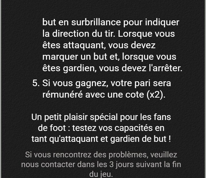 Penalties : règle du gain à x2