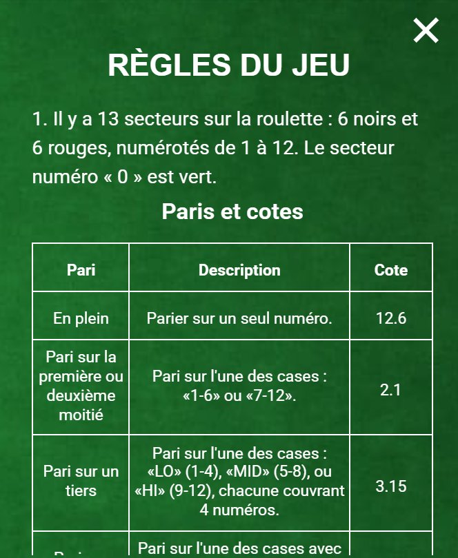 African Roulette : les paris et leurs cotes dans les règles