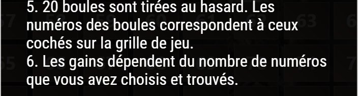 X-Keno : tirage de vingt boules