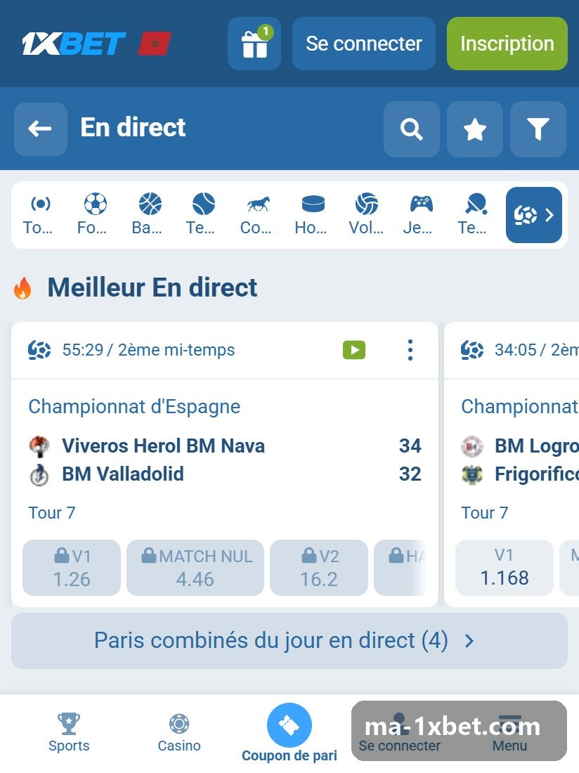 Handball 2026 - handball games in play with three-way, handicap and total