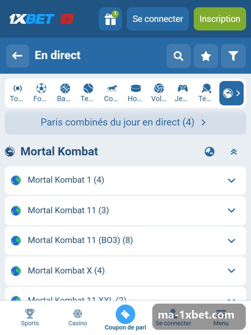 Mortal Kombat 2026 - list of live Mortal Kombat groups