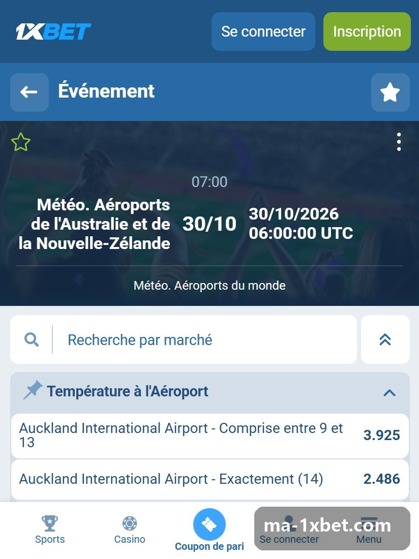 Central Africa airports weather on - 31/10/2026 00:00:00 UTC: event header with the first Temperature At Airport rows